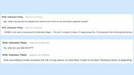 Netizens reacting to Welcome To Samdalri actor's indoor vaping incident. (Images via Thequoo/Translations via Google Translate)